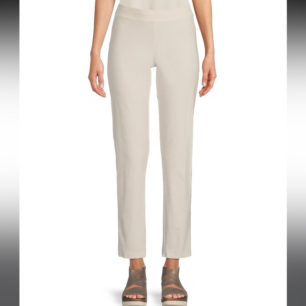 Eileen Fisher Straight-Leg Washable Stretch Ankle Pants